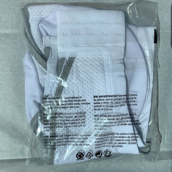 Glamorise 36H High-Impact SPORT Bra Underwired WICKS-U-DRY SUPPORT White NEW - Picture 13 of 16